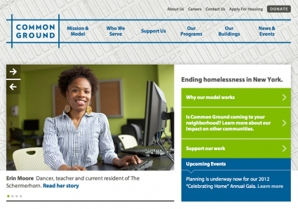 NYC Non Profit Common Ground Website