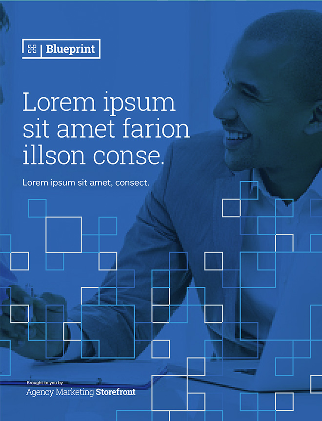 Allstate Agency Marketing Storefront brand collateral template for the Blueprint marketing platform.