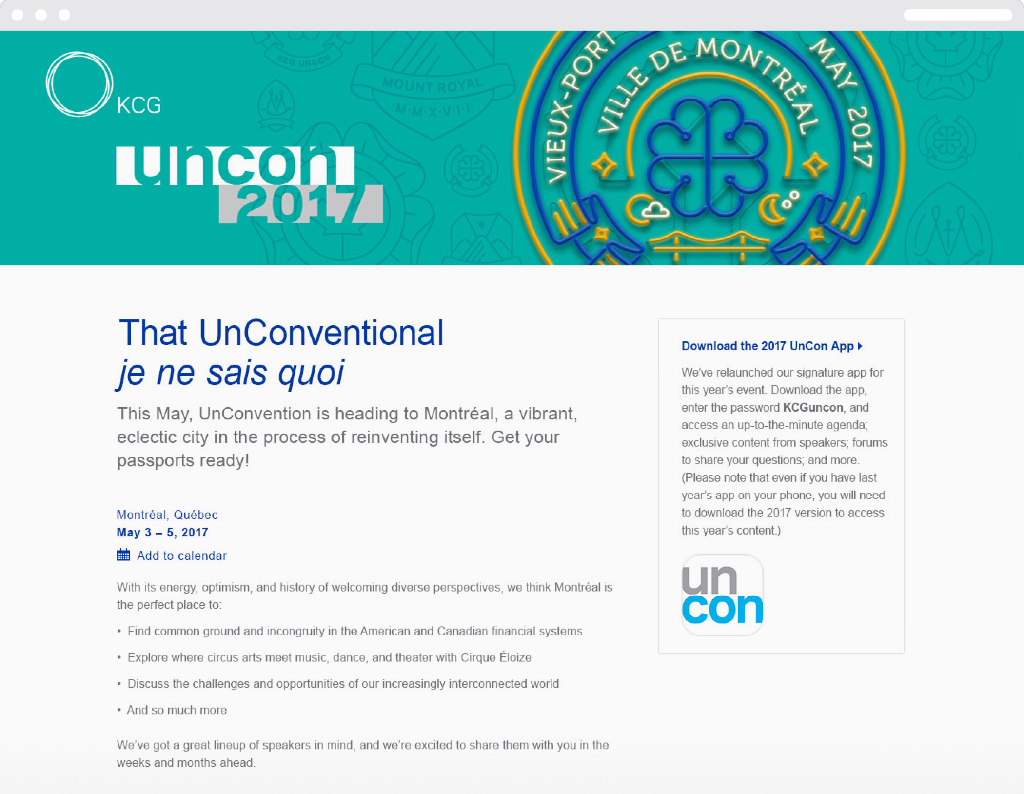 Thinkso.com_Alt-Text_Tracker Thinkso.com_Alt-Text_Tracker 100% 10  The 2017 KCG Uncon event homepage with the headline "That unconventional je ne sais quoi." and information about the event.  The 2017 KCG Uncon cevent homepage with the headline "That unconventional je ne sais quoi." and information about the event. ; Cell C151      		  The 2017 KCG Uncon event homepage with the headline "That unconventional je ne sais quoi." and information about the event.