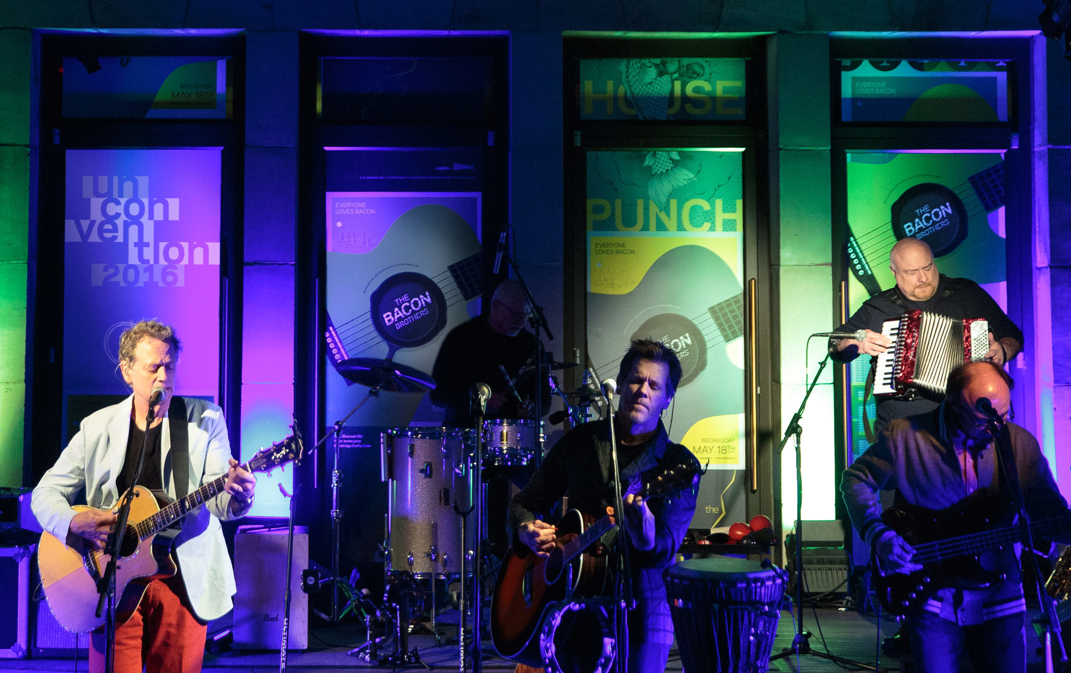 The Bacon Brothers band performing at the 2016 KCG Uncon client event in Philadelphia.