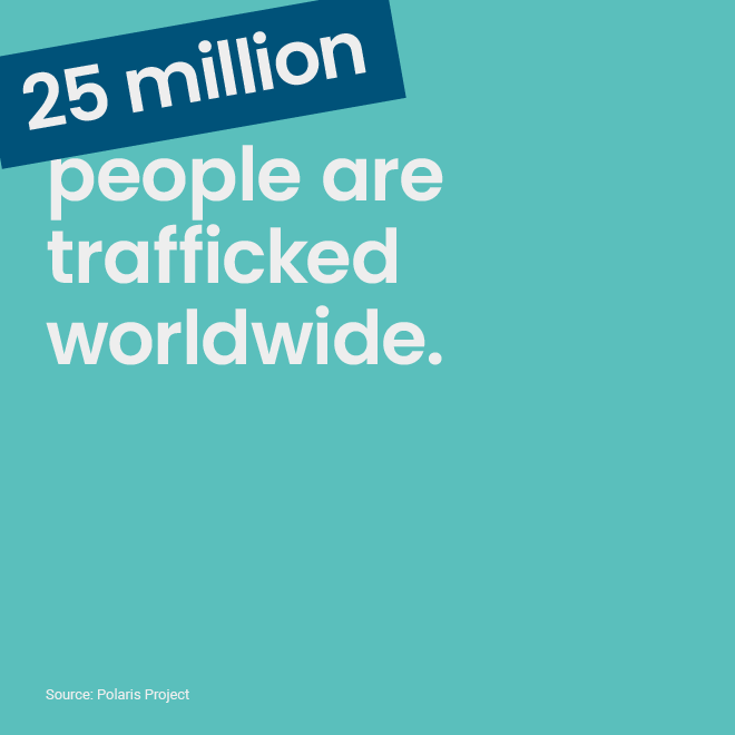 A social media asset citing stats from NJ Coalition Against Human Trafficking.