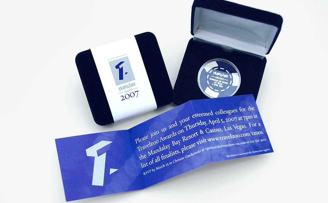 An invitation to the 2007 Travelzoo awards in Las Vegas.