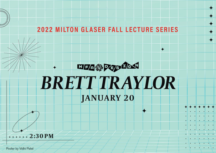 Announcement graphic for Brett Traylor lecture at 2:30pm on January 19