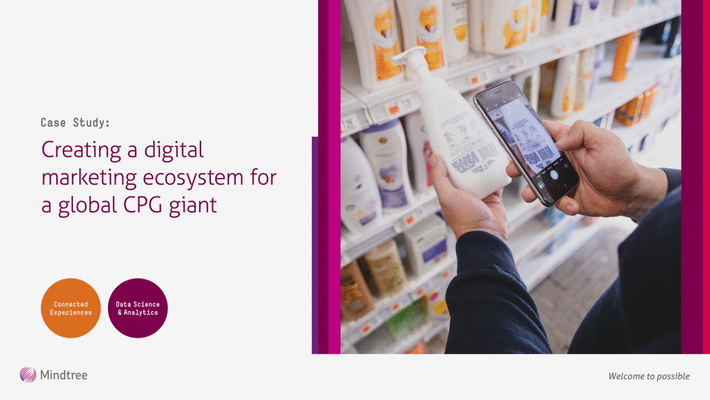 A case study slide from the Mindtree sales deck