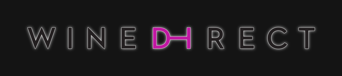 WineDirect logo on a black background with a glow around the logo