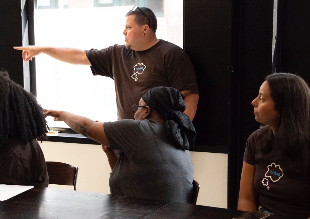 Thinsko senior partner Brett Traylor and Project Nia founder and director Mariame Kaba.